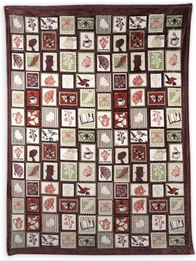NIB Cozy Jane Austen Fleece Throw Blanket. Literary Romance Classic Literature